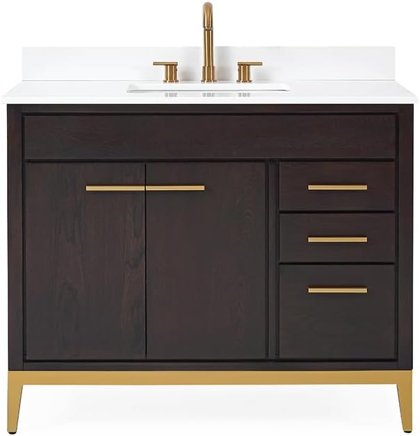 Tennant Brand 42 inch Modern Style Beatrice Bathroom Sink Vanity (Wenge/Espresso, 42 inch)