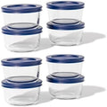 DURA LIVING 16-Piece Glass Food Storage Containers Set (8 Containers + 8 BPA-Free Lids) | 1-Cup, Leakproof | Microwave, Freezer, Oven & Dishwasher Safe | Ideal for Meal Prep & Pantry Organization