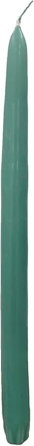 D'light Online Elegant 12" Taper Candles Premium Quality Candles, Hand-Dipped Tapers, Dripless and Smokeles - Set of 12 Individually Wrapped (12 Inch, Sea Breeze Green)