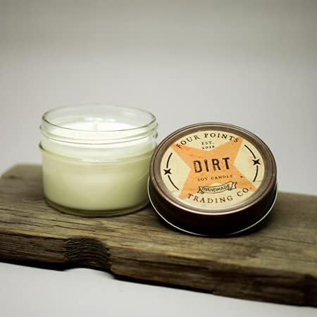 Dirt Scented Candle, 4 Oz. Handcrafted Soy Wax Candles for Men & Women, Fragrant Aromatherapy Candle with Jar, Unique Room Scents, Relaxing Home Essentials for Mom, Daughter or Friend