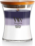 WoodWick Medium Hourglass Candle Evening Luxe - Premium Soy Blend Wax Pluswick Innovation Wood Wick Made in USA