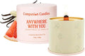 Companion Candles Anywhere with You Pet-Friendly Scented Candle – Grapefruit & Vanilla Fragrance - Coconut Soy Wax Candle with Wooden Wick, Approx. 50-Hour Burn Time, Made in USA, 11.8 oz