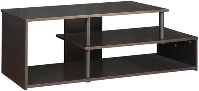 Furnifact Espresso Low Rise TV Stand, Sturdy Composite Wood Construction, Modern Design, Ample Storage Space, Ideal for Living Room Entertainment Setup