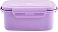 KeeperTen Microwave Safe Stainless Steel Food Storage Container(Lavender,37.2oz/1100mL) Leakproof, Dishwasher & Freezer Safe, BPA-Free, Odor Resistant, Reheat or Store Meals On-the-Go