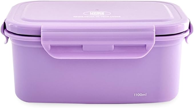 KeeperTen Microwave Safe Stainless Steel Food Storage Container(Lavender,37.2oz/1100mL) Leakproof, Dishwasher & Freezer Safe, BPA-Free, Odor Resistant, Reheat or Store Meals On-the-Go
