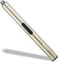 SUPRUS Electric Arc Windproof Flameless USB Rechargeable Lighter with Safety Lock for Candle (Champagne Gold)