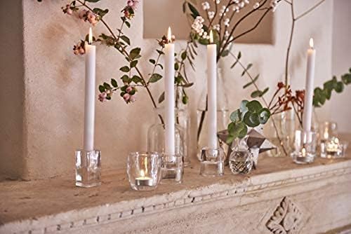 BOLSIUS Long White Taper Candles - Bulk Pack of 30 Count - 10-inch Unscented Household Candlesticks - Premium European Quality Wax - 8 Hour Long Burning Candles for Home Décor, Weddings & Parties