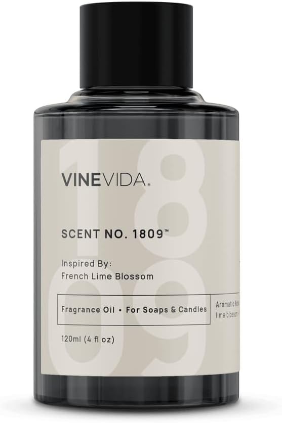 VINEVIDA [120mL] French Lime Blossom Fragrance Oil for Candle Making - Natural Candle Oil Scents - Soap Making Essential Oil - Made in USA