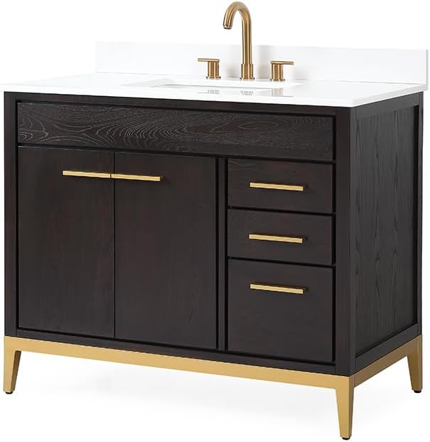 Tennant Brand 42 inch Modern Style Beatrice Bathroom Sink Vanity (Wenge/Espresso, 42 inch)