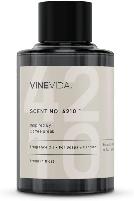 VINEVIDA [120 Ml] Scent NO. 4210 Inspired by Coffee Break | Premium Fragrance Oil for Candle Making & Soap Making | Candle Scents for Soy Wax | Scented Oils for Car Freshies & Bath Products