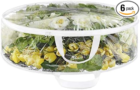 Whitmor Clear Everyday Wreath Bag (Pack of 6)