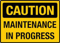 Maintenance In Progress Sign 8""X12"" Rust Free Aluminum Signs Outdoor, Metal Tin Sign For Home, Business, Yard