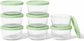 DURA LIVING 16-Piece Glass Food Storage Containers Set (8 Containers + 8 BPA-Free Lids) | 1-Cup, Leakproof | Microwave, Freezer, Oven & Dishwasher Safe | Ideal for Meal Prep & Pantry Organization