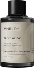 VINEVIDA [4oz] Mahogany Teakwood Fragrance Oil for Candle Making and Soap Making - Premium Candle Scents for Soy Candles