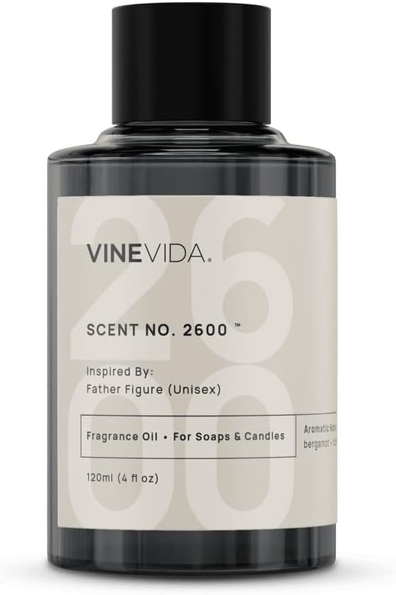 VINEVIDA [120mL] Father Figure (Unisex) Fragrance Oil for Candle Making - Natural Candle Oil Scents - Soap Making Essential Oil - Made in USA