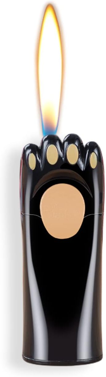 Windproof Lighter, Cool, Cute Cat Paw Design, Fillable, Adjustable, Butane Lighter, Gift for Men（No Gas）