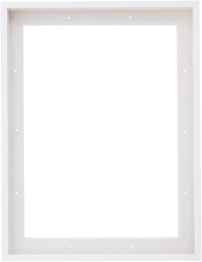 Pixy Canvas 11x14 Floater Frame for 1.5" Deep Canvas Paintings, Wood Panels & Stretched Canvas Boards. 4 Colors Available (White, 11 x 14)