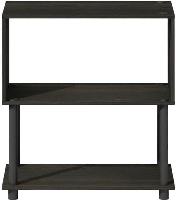 Furnifact Espresso Bookcase with Sturdy Wood Construction, Modern Design, Ample Storage Space for Home or Office Use