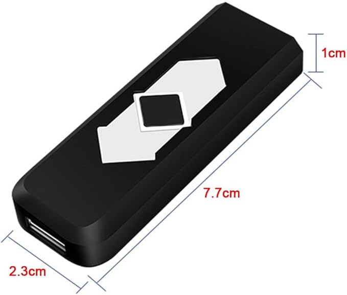 2Pcs Electronic Lighter USB Rechargeable Lighter Windproof Lighter Flameless Lighter Ignition USB Lighter Cigarette Lighter (Blue)