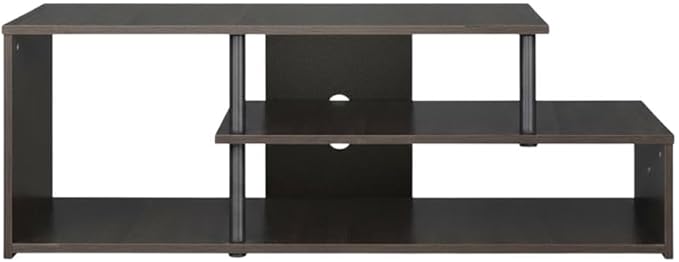 Furnifact Espresso Low Rise TV Stand, Sturdy Composite Wood Construction, Modern Design, Ample Storage Space, Ideal for Living Room Entertainment Setup