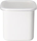 Noda Horo Square White Enamel Stockpot (L) Imported From Japan