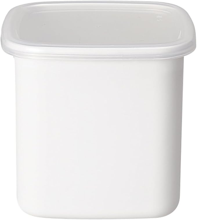Noda Horo Square White Enamel Stockpot (L) Imported From Japan