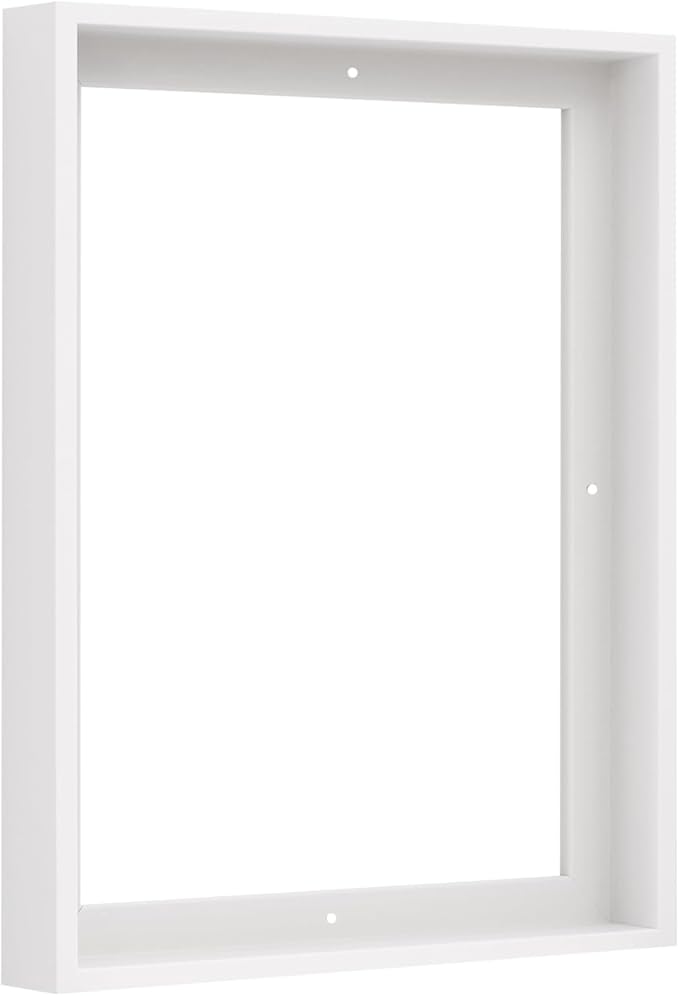 Pixy Canvas Floater Frame 10x20 for 1-1/2 (1.5) inch Deep Canvas Paintings/Canvas Prints/Wood Canvas Panels/Wall Art/Wall Decor/Home Decor/Artwork (White, 10 x 20 inch, Portrait)