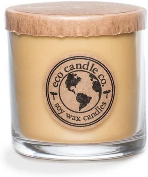 ECO CANDLE CO. Recycled Candle, Black Tea & Honey, 6 oz. - Scents of Spicy Tea, Nutmeg, Honey, & Orange - 100% Soy Wax, No Lead, Kraft Paper Label & Lid, Hand Poured, Phthalate Free, Midwest Soybeans
