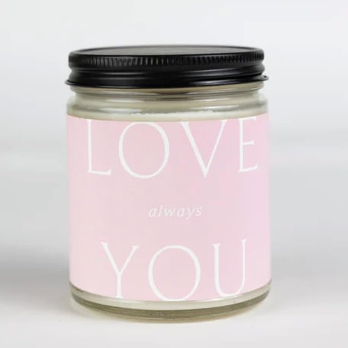 Fontana Candle Co. Celebration Collection, Love You Always – 9oz Scented Candles Made with Beeswax, Coconut Oil & Pure Essential Oils – Wood Wick, 35+ Hrs Clean Burn – Non-Toxic Candles for Home
