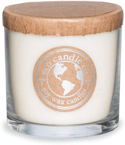ECO CANDLE CO. Recycled Candle, Snowflakes, 6 oz. - Scents of Winter, Flowers, & Mint - 100% Soy Wax, No Lead, Kraft Paper Label & Lid, Hand Poured, Phthalate Free, Made from Midwest Grown Soybeans