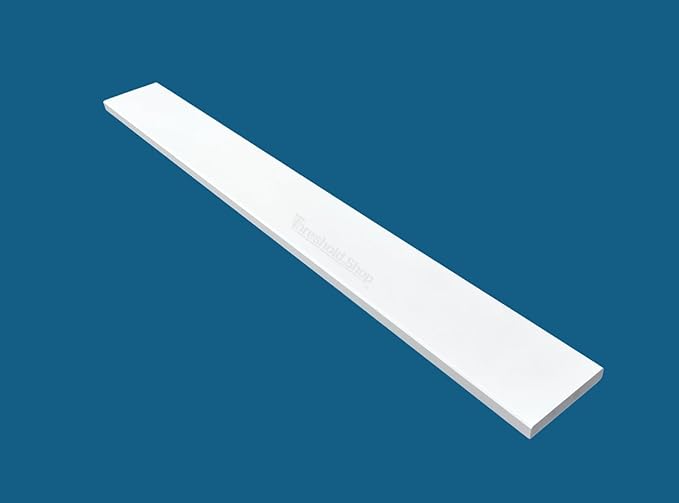 Super White Engineered Marble Threshold for Shower Curb, Bathroom Vanity Backsplash, Window Sill, Door Transitions (4" x 30")