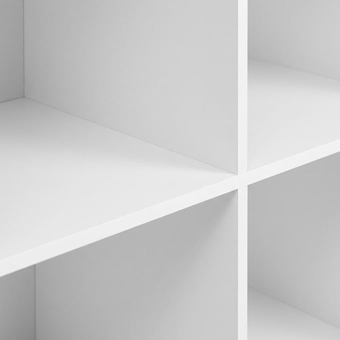 Furnifact White Bookcase with Durable Wooden Construction, Modern Design, Ample Storage, Stylish Finish, Ideal for Home or Office Use