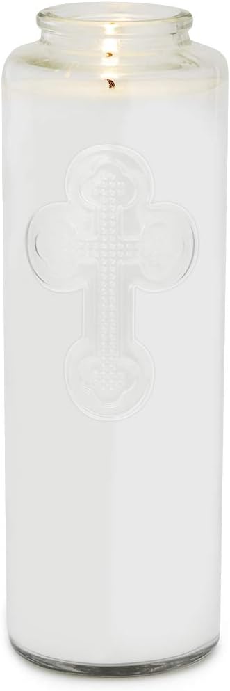 Root Candles Prayer Candles Clear Glass Devotional 7-Day Prayer Candle, 1-Count, Day of The Dead (Spanish) (Pack of 2)