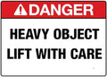 Danger Heavy Object Sign For Home 12X8 Inch Rust Free Aluminum,Uv Ink Printing,Durable/Weatherproof Up To 7 Years Outdoor