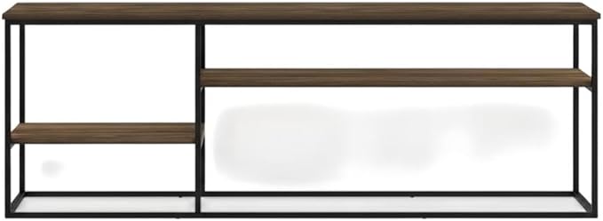 Furnifact Walnut TV Stand for TVs Up to 65 Inches, Modern Living Room Media Console with Wood Construction, Stylish Storage and Contemporary Design