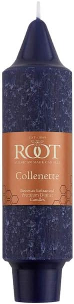 Root Candles Unscented Dinner Candles Premium Beeswax Blend Boxed Candle Set, 5-Inch, Abyss, 8-Count