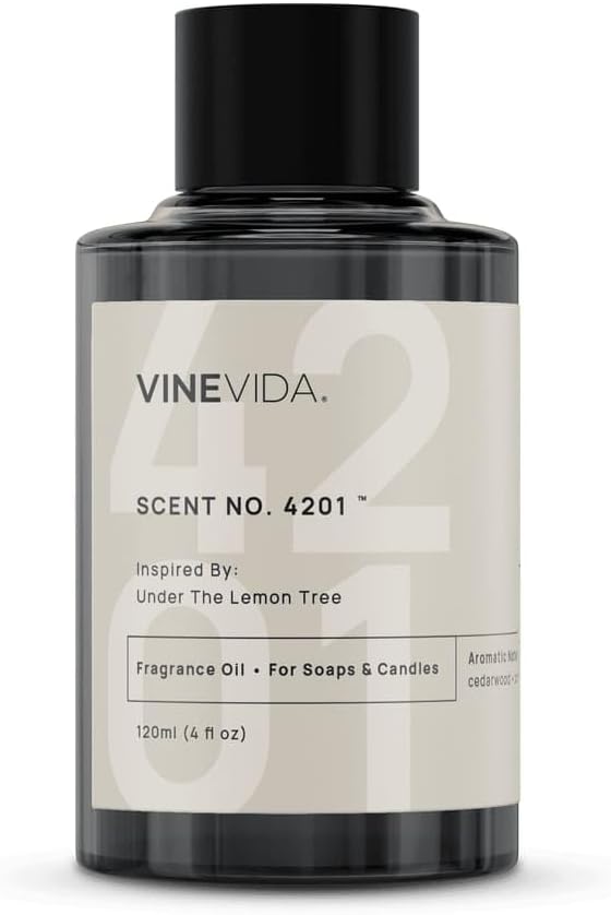 VINEVIDA [120 Ml] Scent NO. 4201 Inspired by Under The Lemon Tree | Premium Fragrance Oil for Candle Making & Soap Making | Candle Scents for Soy Wax | Scented Oils for Car Freshies & Bath Products