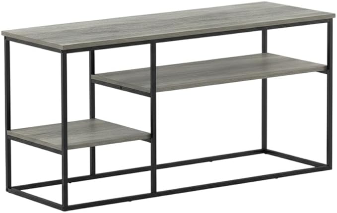 Furnifact Grey TV Stand for 50 Inch Flatscreen, Modern Lifestyle Design, Durable Composite Wood, Sleek Storage Solution for Living Room