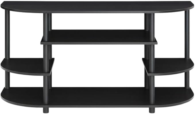Furnifact White Corner TV Stand with Simple Design, Durable Composite Wood and PVC Tubes, Modern Style, Suitable for Living Room Entertainment Area