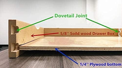 Elysian 14" Pull Out Kitchen Drawer for 18" Cabinets, Birch Solid Wood Storage Tray, 21"D x 3"H, Smooth Ball Bearing Glides, Sturdy Side Mount Design, Natural Finish