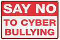 Placards Of Metal Say No To Cyber Bullying 8X12 Inch Rust Free Aluminum Easy To Read & Sturdy Keep Out Outdoor Metal Signs For Home Farm Yard