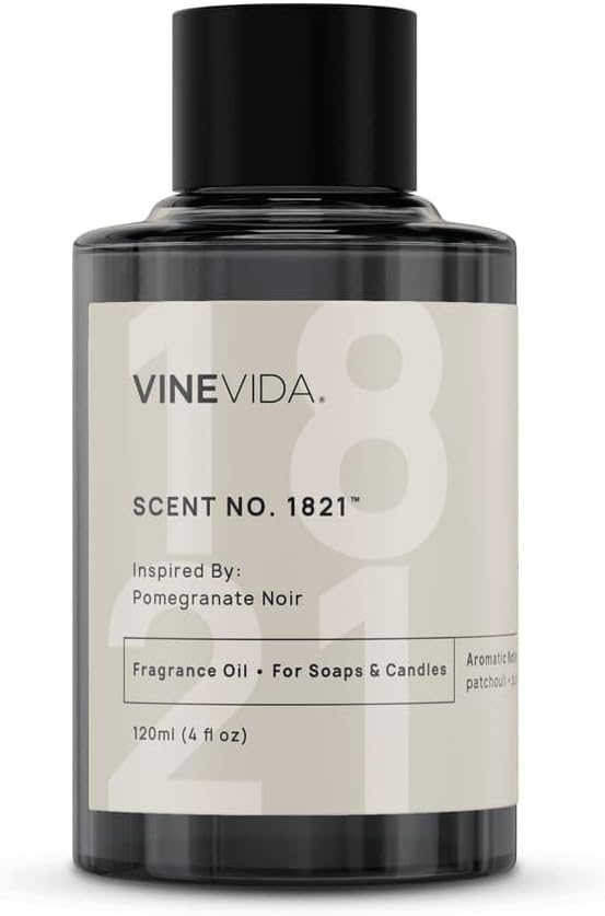 VINEVIDA [120mL] Pomegranate Noir Fragrance Oil for Candle Making - Natural Candle Oil Scents - Soap Making Essential Oil - Made in USA