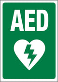 Aed Sign Green And White Signs Outdoor, Uv Printed Aluminum 12 X 8 In, Weatherproof And Security Signs For Home Or Business