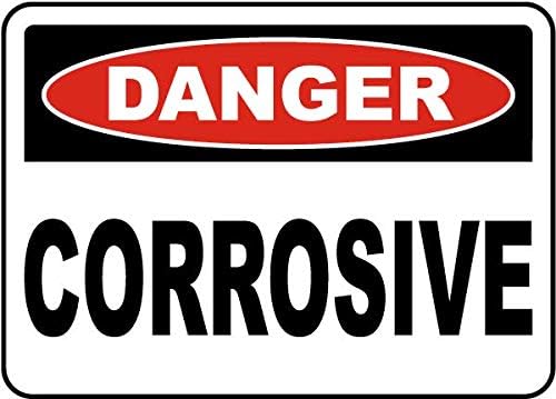 Danger Corrosive Sign Metal Sign 8x12 Inch – Safety for Home, Office, or Workplace