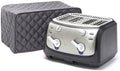 Covermates Keepsakes Toaster Cover – Quilted Appliance Protector for Coutertop Bread Ovens – Dust & Stain Resistant, Washable Slip‑On Design for Countertop Storage, Slate