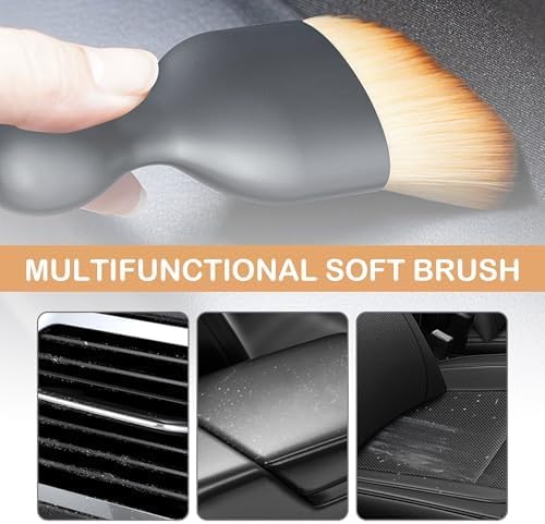 Car Detailing Brush for Sonata SEL 2024 Interior Valeting Tool Soft Bristle Auto Air Vent Cleaner Dust Remover Accessories