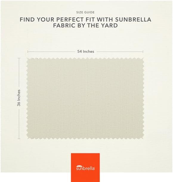Sunbrella Outdoor Fabric by The Yard | Linen Natural (Textured) | Official Sunbrella Seller | Indoor or Outdoor Upholstery Fabric for Chairs, Cushions, Drapery, Pillows, Furniture