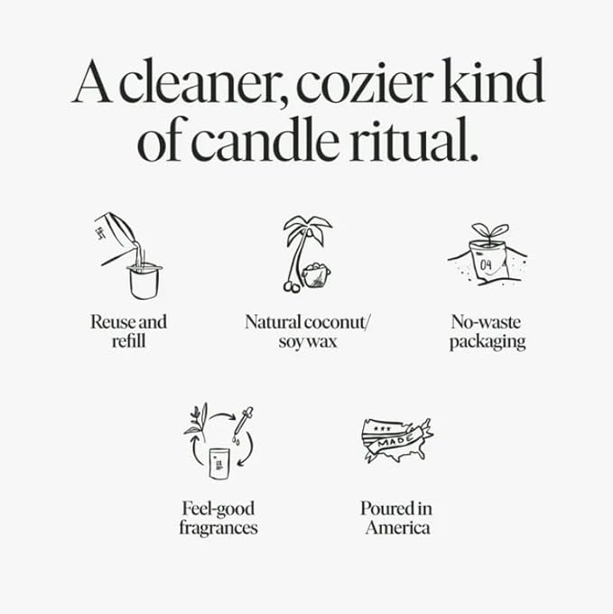 Siblings Candle Refill Kit – DIY Coconut Soy Wax Candle Making Kit for Reusable Vessels – Wooden Wick – No 01: Bergamot, White Rose, Oakmoss – 60 Hour Burn