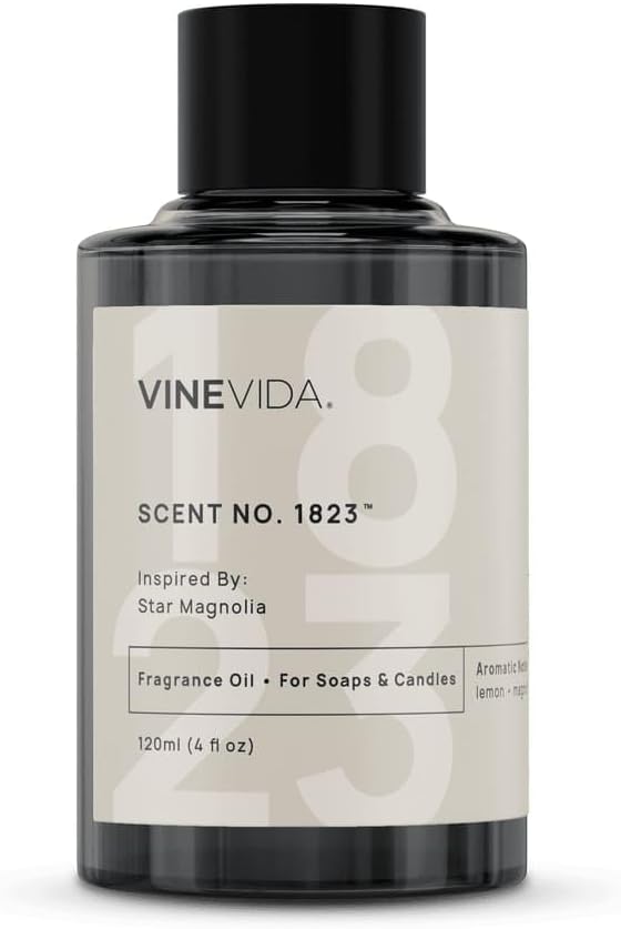 VINEVIDA [120mL] Star Magnolia Fragrance Oil for Candle Making - Natural Candle Oil Scents - Soap Making Essential Oil - Made in USA
