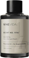 VINEVIDA [4oz] Juicy Georgia Peach Fragrance Oil for Candle Making and Soap Making - Premium Candle Scents for Soy Candles